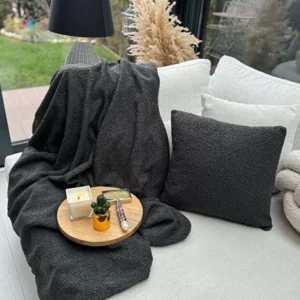 Teddy Bedspread Anthracite