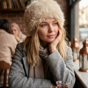 Women's Fur Hat, Kalpak Hat, Faux Plush Beanie