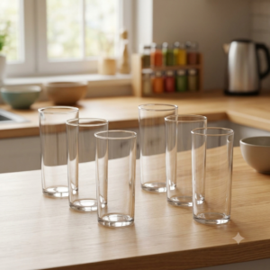 6-Piece Unbreakable Marine Rakı Glass Set (225ml)