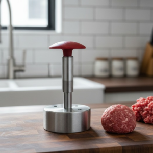 HUBBY CHEF 8cm Stainless Steel Hamburger Press and Patty Maker