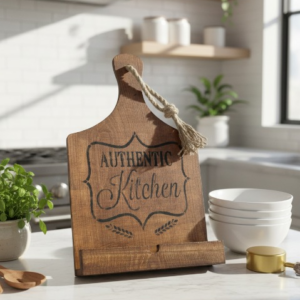 Solid Wood Cookbook Stand and Tablet Holder