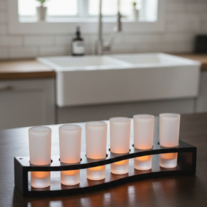 Frosted Glass Shot Glasses Set of 6