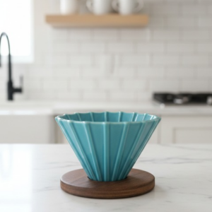 V60 02 Ceramic Coffee Dripper – Turquoise Blue